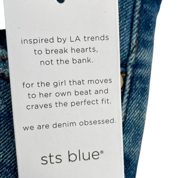 NWT STS Blue Layne High Waist Distressed Cutoff Shorts Medium Wash Women Size 28 - Picture 5 of 16